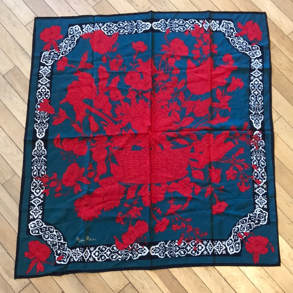 Nina ricci 100% silk scarf